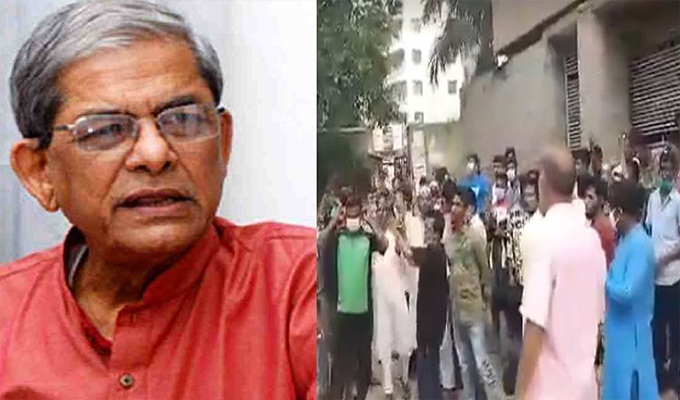 মনোনয়ন বঞ্চিতদের বিক্ষোভ, ফখরুলের বাসায় ডিম নিক্ষেপ