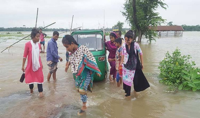 নেত্রকোণার তিনশতাধিক গ্রাম প্লাবিত