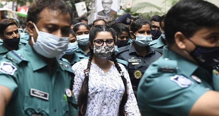 রিমান্ড শেষে আজ আদালতে হাজির করা হবে পরীমণিকে