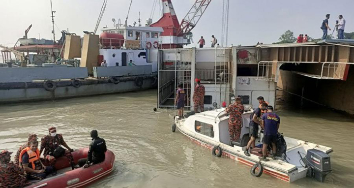 উল্টেই আছে আমানত শাহ, স্রোতের কারণে আসতে পারছেনা প্রত্যয়