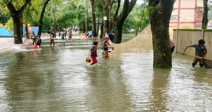 সিলেটে ফের বন্যা, পানিবন্দি লাখো মানুষ