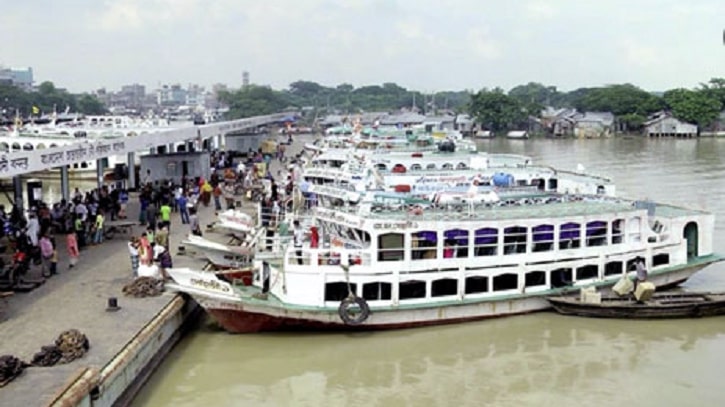 বরিশালের অভ্যন্তরীণ রুটে লঞ্চ চলাচল বন্ধ