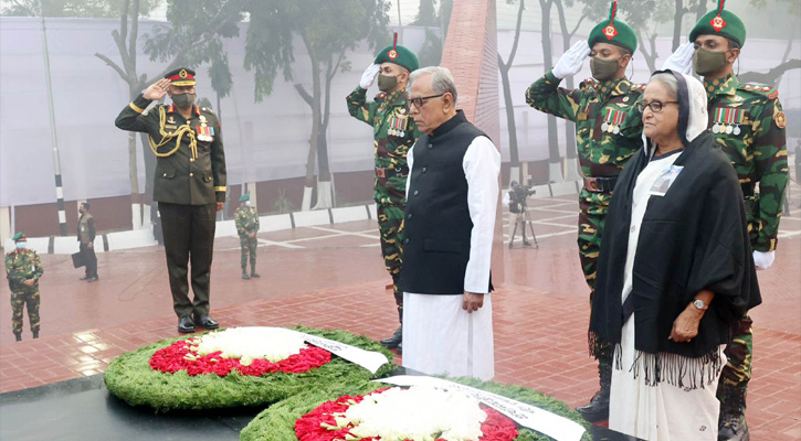 শহীদ বুদ্ধিজীবীদের প্রতি  রাষ্ট্রপতি ও  প্রধানমন্ত্রীর শ্রদ্ধা