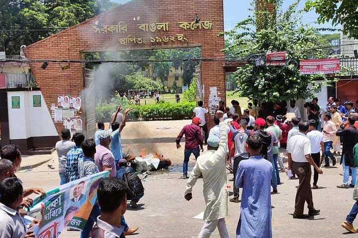 মিরপুরে বিএনপি-ছাত্রলীগের তুমুল সংঘর্ষ