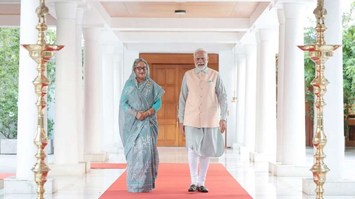 মোদি-হাসিনা  বৈঠকে তিনটি সমঝোতা স্মারক সই 