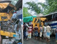 পাবনায় বাস-ট্রাক সংঘর্ষে নিহত ৩